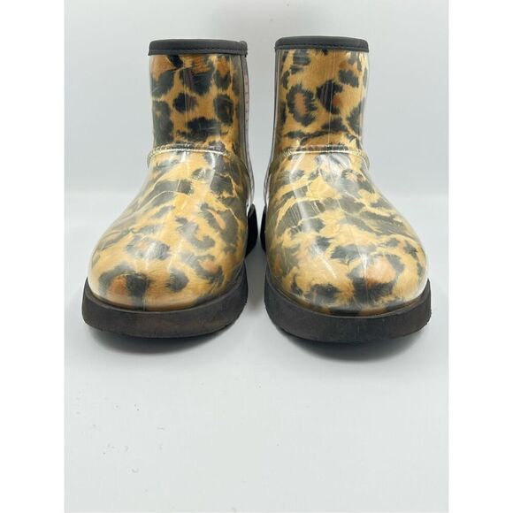UGG Classic Clear Mini Panther Boot Bootie Waterproof Animal Print Size US 6 EUC - Picture 7 of 12
